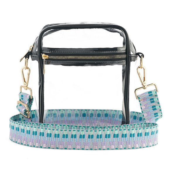 Clear Crossbody Bag Stadium Aroved, Adjustable Shoulder Strap Clear >:( - Picture 1 of 5